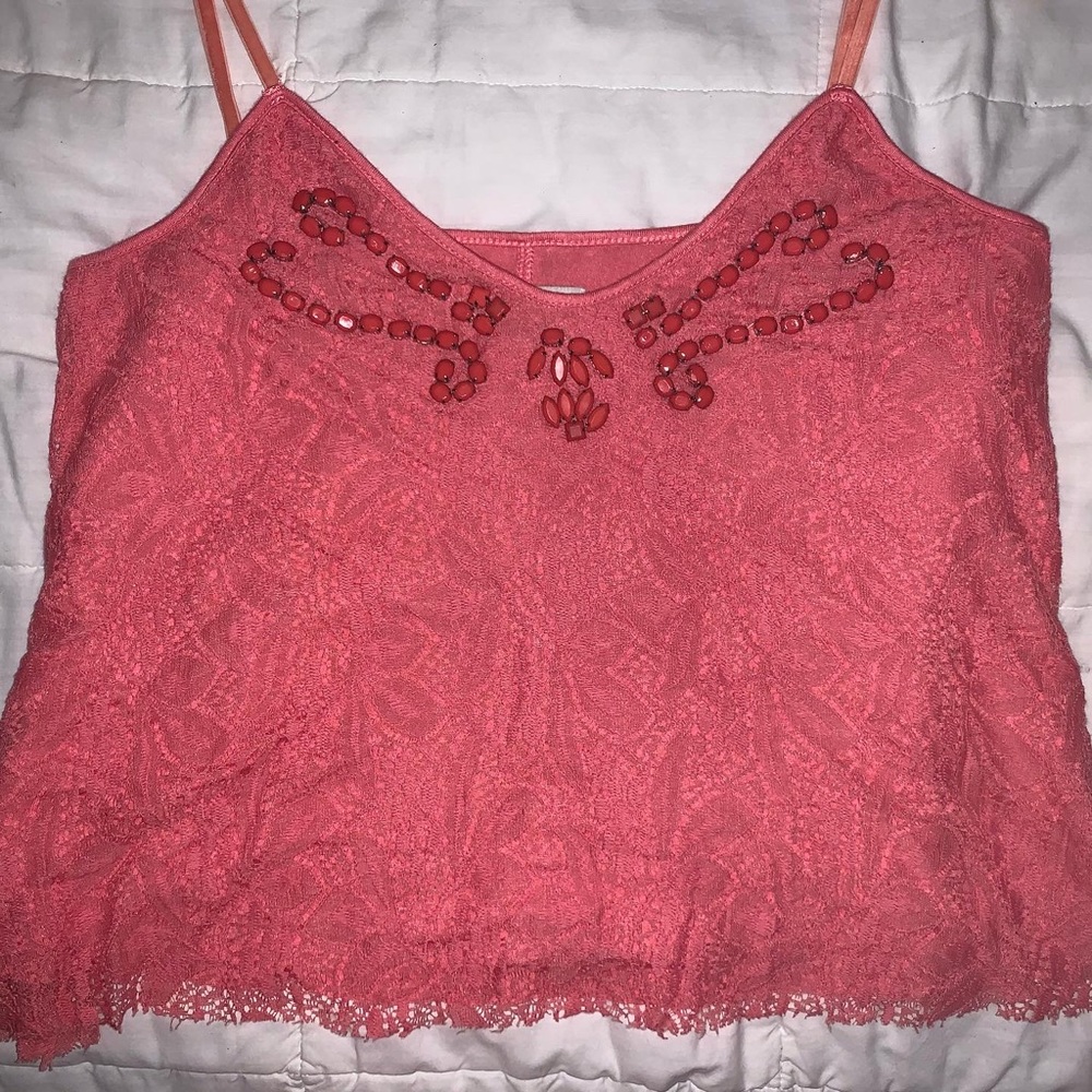 Lacy Watermelon Cami Top